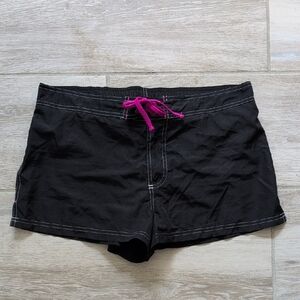 ZeroXposure Black Lined Board Shorts | Women's Lined Swim Shorts Size 12